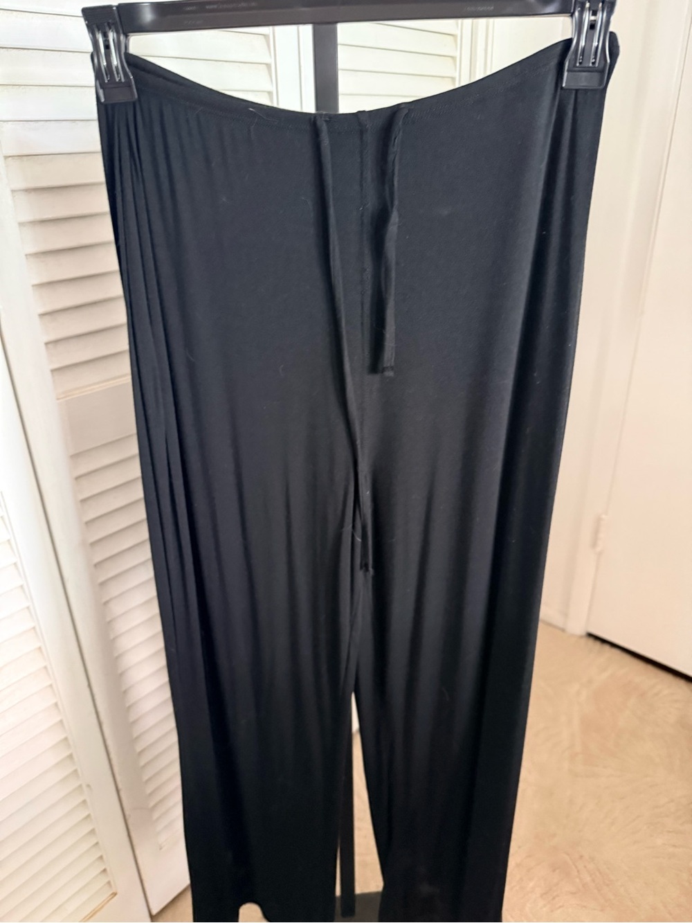 Joah Brown Black Wide-Leg Pull-On Drawstring Pants - Picture 2 of 6